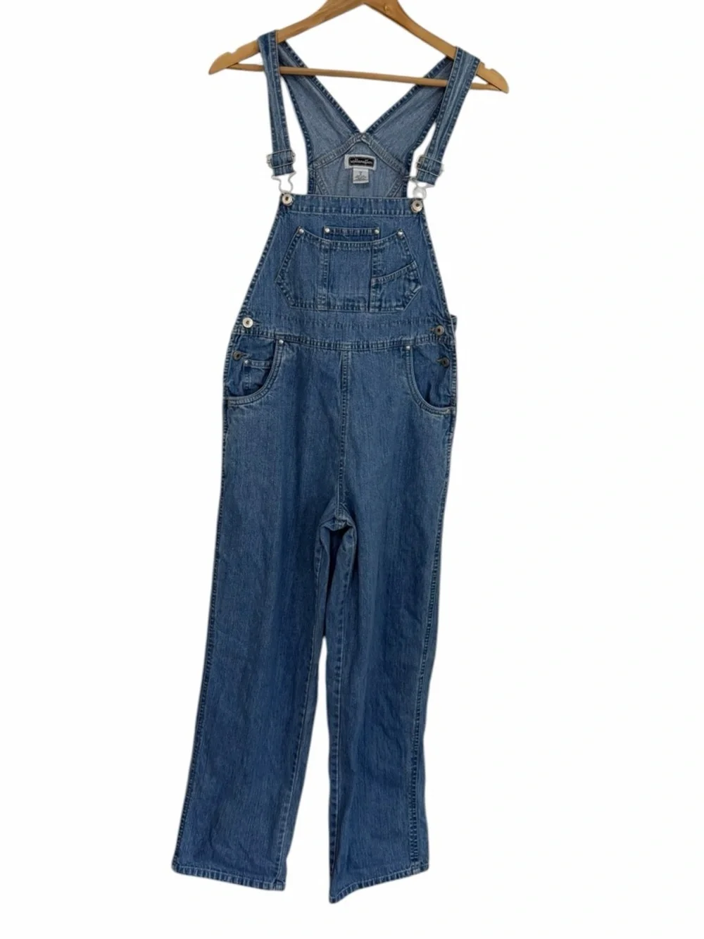 Vintage 90s XHILARATION Straight Leg Bib Overalls Light Wash WOMEN'S Small Y2K